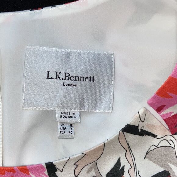 L.K.Bennett of London Floral Print Midi Dress - Picture 13 of 15